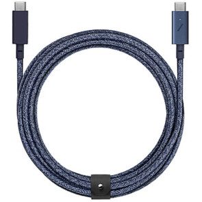 Кабель Native Union Belt Cable USB-C to USB-C Pro Indigo (2.4 m) (BELT-C-IND-PRO-NP)