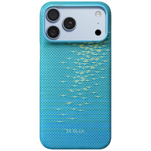 Чохол Pitaka Edge Ultra-Slim Case Glints of Gold Lucid Blue for iPhone 18 Pro/17 Pro (KI1812P)