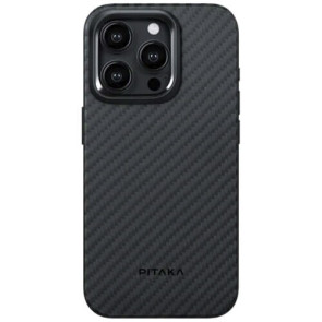 Чохол-накладка Pitaka MagEZ Case Pro 4 Twill 1500D Black/Grey for iPhone 15 Pro (KI1501PP)