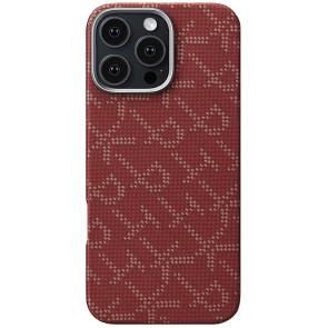 Чохол-накладка Pitaka Tactile Woven Case Monogram Red/Gold for iPhone 16 Pro Max (KI1602PTKP)