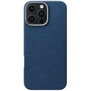 Чохол-накладка Pitaka Tactile Woven Case Monogram Dark Blue for iPhone 16 Pro Max (KI1603PTKP)