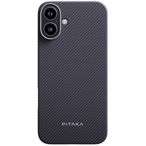 Чохол-накладка Pitaka Ultra-Slim Case Classic Twill 600D Black/Grey for iPhone 16 (KI1601A)