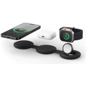 Бездротовий зарядний пристрій Satechi OntheGo 3-in-1 Wireless Charger Black (ST-QTG31K)