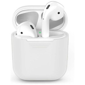 Чохол для навушників AhaStyle Silicone Case for AirPods White (X001BB1007)