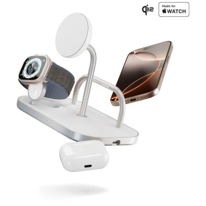 Бездротовий зарядний пристрій Zens 4-in-1 Wireless Charger White (ZEDC29W/00)