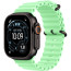 Apple Watch Ultra 3 Black Titanium Case with Neon Green Ocean Band (MF254+MGCL4)