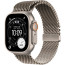 Apple Watch Ultra 3 Natural Titanium Case with Natural Titanium Milanese Loop Small (MEWW4)