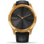 Смарт-годинник Garmin Vivomove Luxe Pure Gold-Black Leather (010-02241-22)