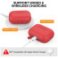 Чохол для навушників AhaStyle Silicone Case for AirPods Pro 2 with strap Red (X003E41MYX)