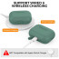 Чохол для навушників AhaStyle Silicone Case for AirPods Pro 2 with strap Midnight Green (X003E46FGX)