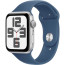Apple Watch SE 2 2024 GPS 40mm Silver Aluminium Case with Denim Sport Band S/M (MXEC3)