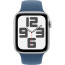 Apple Watch SE 2 2024 GPS 44mm Silver Aluminium Case with Denim Sport Band M/L (MXER3)