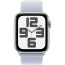 Apple Watch SE 2 2024 GPS 40mm Silver Aluminium Case with Blue Cloud Sport Loop (MXEE3)