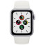 Apple Watch SE 40mm GPS + Cellular Silver Aluminium Case with White Sport Band (MYEF2/MYE82)