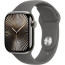 Apple Watch Series 10 46mm Natural Titanium Case with Stone Gray Sport Band S/M (MWY93)