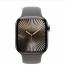 Apple Watch Series 10 46mm Natural Titanium Case with Stone Gray Sport Band S/M (MWY93)