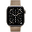 Apple Watch Series 11 46mm Natural Titanium Case with Gold Milanese Loop M/L (MFAY4/MGJ54)
