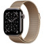 Apple Watch Series 11 46mm Slate Titanium Case with Gold Milanese Loop S/M (MFC14/MGJ44)