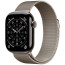 Apple Watch Series 11 46mm Slate Titanium Case with Natural Milanese Loop S/M (MFC14/MGJ24)