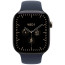 Apple Watch Series 12 42mm GPS + Cellular Natural Titanium Case with Navy Blue Sport Band S/M (MJGF4)