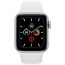 б/у Apple WATCH Series 5 44mm GPS Silver Aluminium Case with White Sport Band (MWVD2) (Середній стан)