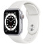 б/у Apple WATCH Series 6 44mm Silver Aluminium Case with White Sport Band (Хороший стан)