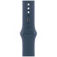 Apple WATCH Series 9 41mm GPS + Cellular Silver Aluminium Case with Storm Blue Sport Band M/L (MRHW3)