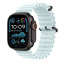 Apple Watch Ultra 2 Black Titanium Case with Ice Blue Ocean Band (MYP83)