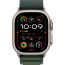 Apple Watch Ultra 2 Natural Titanium Case with Dark Green Alpine Loop Large (MXMW3)