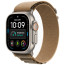 Apple Watch Ultra 4 Natural Titanium Case with Desert Alpine Loop Large (MJAG4)
