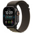 Apple Watch Ultra 4 Black Titanium Case with Dark Olive Alpine Loop Medium (MJCT4+MKDX4)