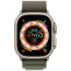 Apple Watch Ultra Titanium Case with Green Alpine Loop - Medium (MQEW3/MQFN3)