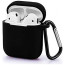 Чохол для навушників Blueo Liquid Silicon+Metal Hook Case for AirPods Black