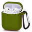 Чохол для навушників Blueo Liquid Silicon+Metal Hook Case for AirPods Army Green