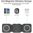 Бездротовий зарядний пристрій Choetech 3 in 1 Foldable Magnetic Wireless Charger Black (T588-F-BK)