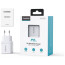 Мережевий зарядний пристрій Choetech 35W GaN Dual USB-C Display Wall Charger White (PD6051-WH)