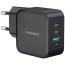 Мережевий зарядний пристрій Choetech PPS PD GaN 100W Charger Dual USB-C+ Single USB-A Black (PD8005)