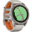 Смарт-годинник Garmin Fenix 7 Pro Sapphire Solar Titanium with Fog Gray/Ember O. Band (010-02777-20/21) ГАРАНТІЯ 3 міс.
