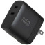 Мережевий зарядний пристрій Native Union Fast GaN Charger PD 67W Dual USB-C Port Black (FAST-PD67-BLK-INT)